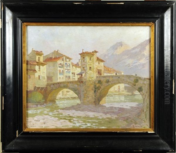 Pont En Italie by Sophus Theobald Levinsen