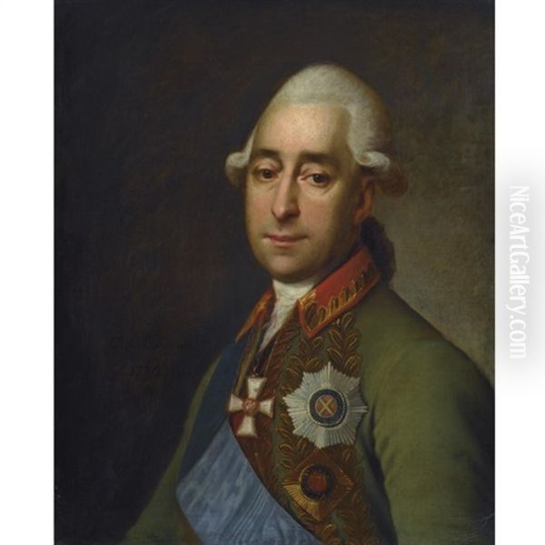 Portrait Of Prince Alexander Prozorovsky by Dimitri Gregoriovitch Levitsky