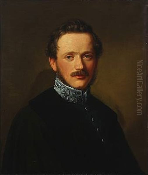 Portrait Of Friedrich Freiherr Von Koenig-warthausen (1800-1889) by Jakob Theodor Leybold