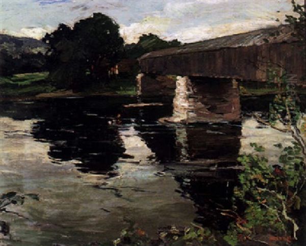 Old Covered Bridge by Jonas Lie