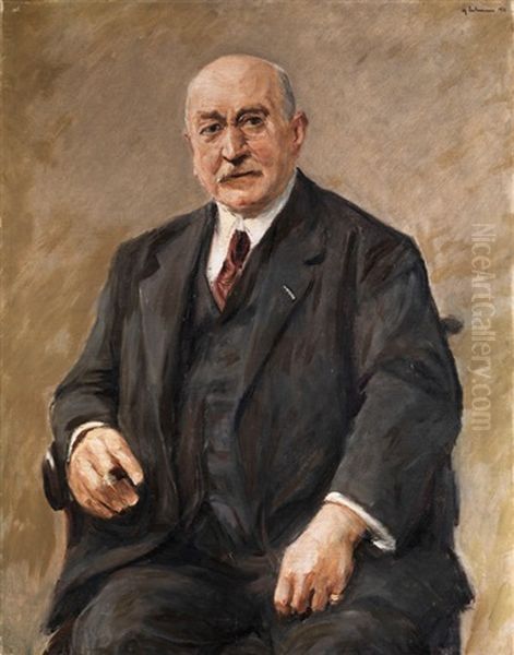 Bildnis Des Berliner Regierungsbaumeisters Und Baurats Adolph Schiller by Max Liebermann