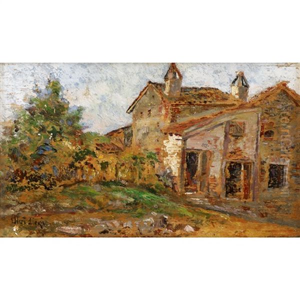 Landscape With Farmhouse by Ulvi Liegi (Luigi Levi)