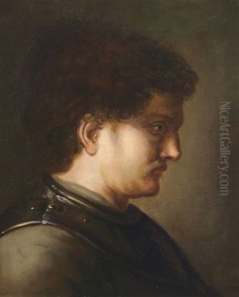 Ein Gerusteter Mann Im Profil Nach Rechts by Jan Lievens