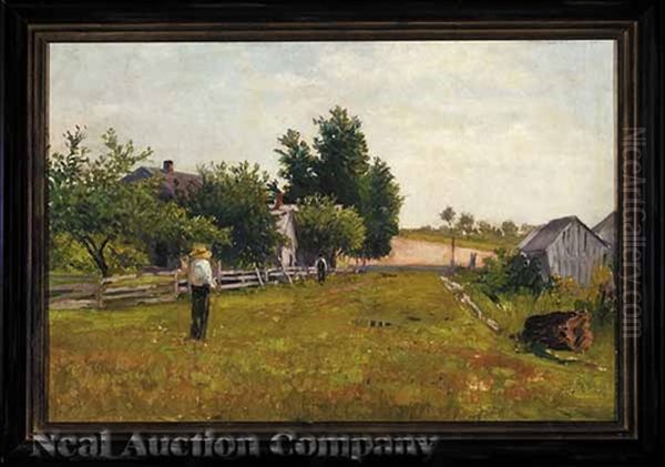 Meeting In The Field by Thomas Corwin Lindsay