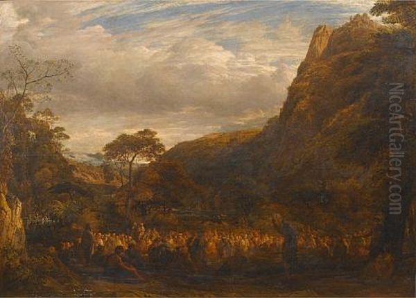 St. John The Baptist Preaching In The Wilderness by John Linnell