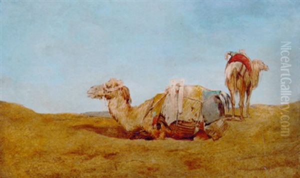 Camels In The Desert by John Linnell