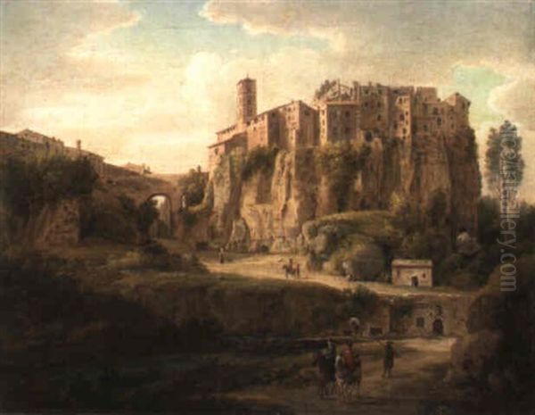 View Of Valmontone by Hendrick Frans van Lint