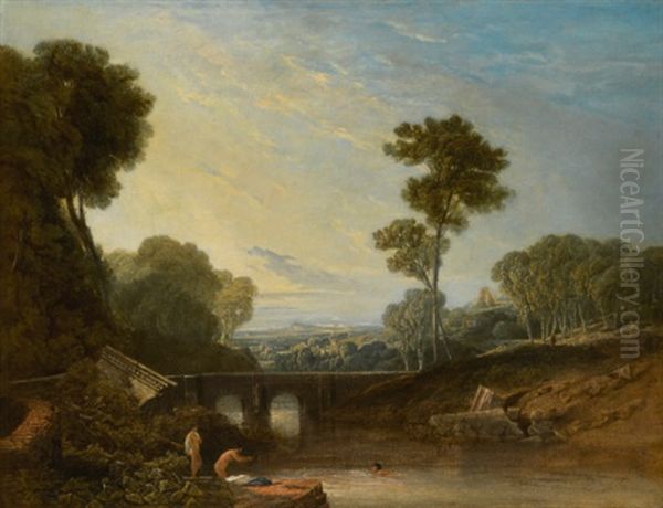 The Bridge At Macon by William Linton