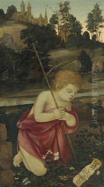 The Young Saint John The Baptist Praying In A Landscape by Filippo (Filippino) Lippi