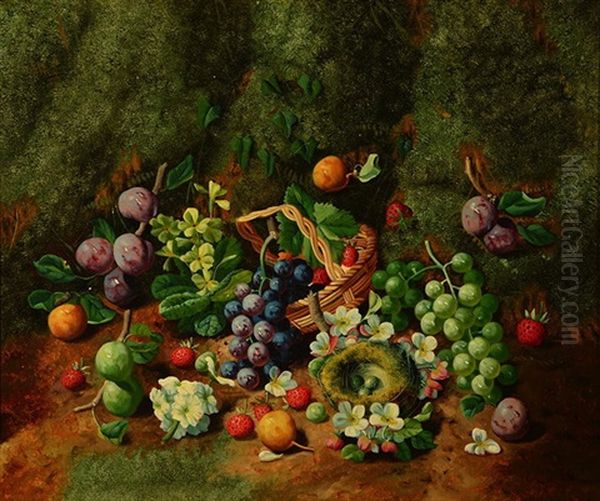 A Charming Fruit Piece by Henry John Livens