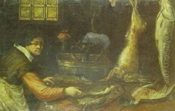 Interieur De Cuisine Aux Poissons Et Aux Gibiers by Alessandro de Loarte