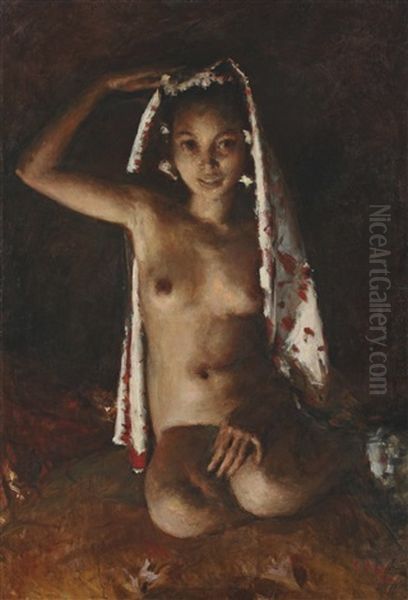 Portrait Of A Nude by Romualdo Locatelli