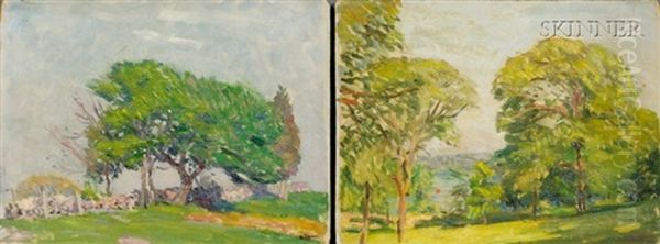 Landscape (+ Another; 2 Works) by Robert Henry Logan