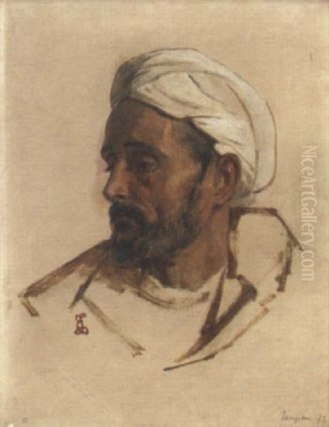 Head Study Of An Arab by Edwin Long