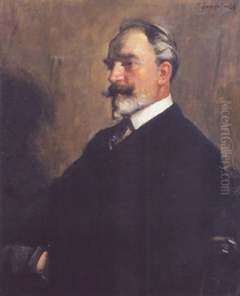 Portrait Of Sir Arthur Streeton by Sir John Longstaff