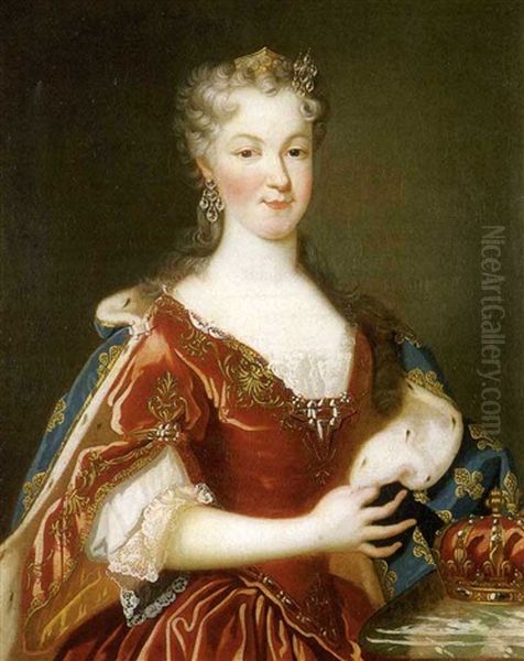 Retrato De Maria Leczinska, Reina De Francia by Jean-Baptiste van Loo