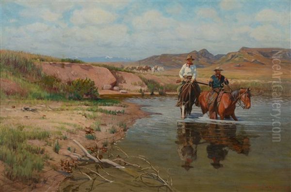 Fording The Bighorn by Richard Lorenz