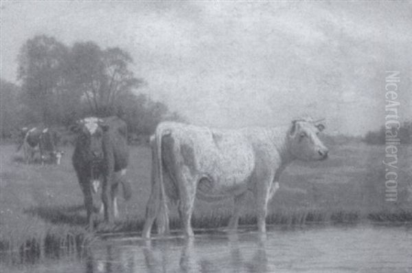 Landscape With Cows by Clinton Loveridge