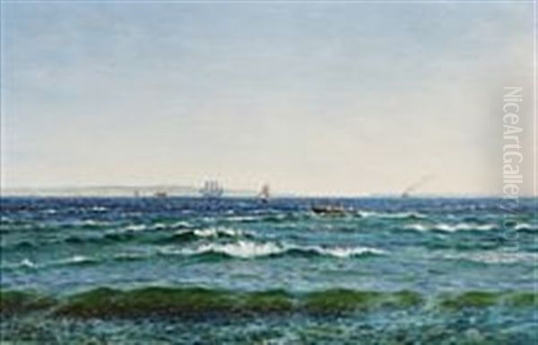 Marine With Several Ships On Open Sea by Holger Luebbers