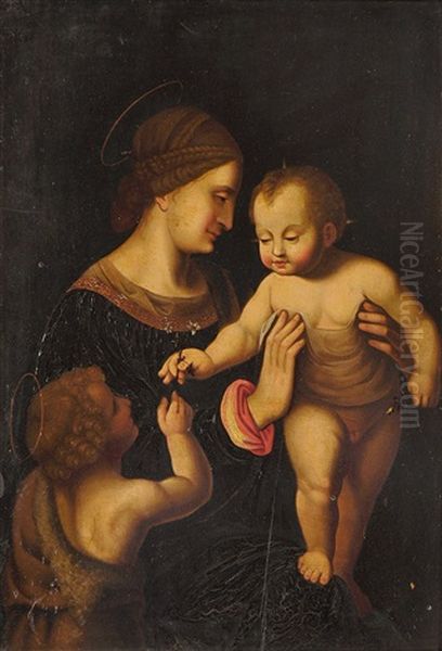 Madonna Mit Kind Und Johannesknaben by Bernardino Luini