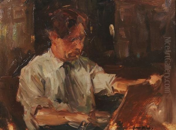 Portrait Of A Man Painting by George Benjamin Luks