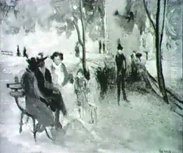 In The Park by George Benjamin Luks