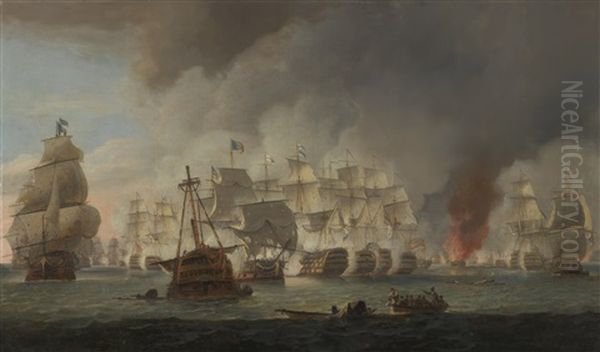 The Battle Of Trafalgar, 21st October 1805 by Thomas Luny