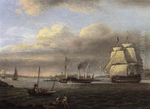 Beating The Tide by Thomas Luny