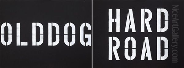 Old Dog - Hard Road (diptych) by Robert Macpherson