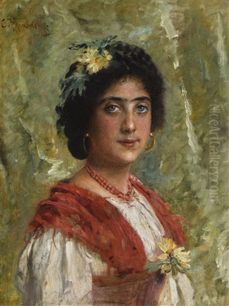 A Gypsy Girl by Konstantin Egorovich Makovsky