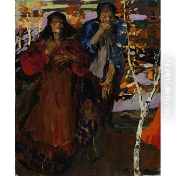 Two Peasant Women by Filip Malyavin