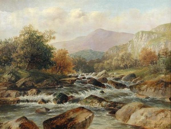 A View In The Lledr Valley, Wales by William Henry Mander