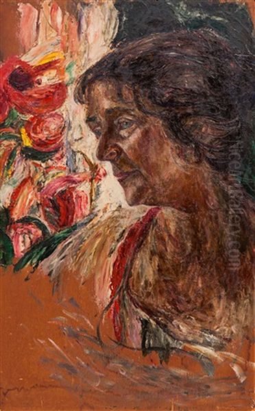 Portrait Of The Artist`s Wife by Abraham Manievich