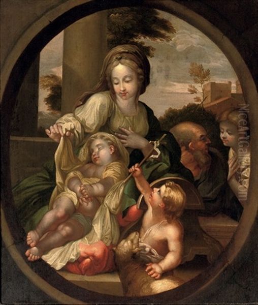 The Holy Family With The Infant Saint John The Baptist by Carlo Maratta