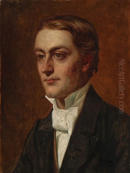 Portrait Of A Student, Presumably Christian August Schumacher by Wilhelm Nicolai Marstrand