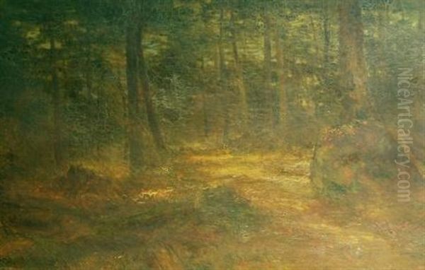 Forest Interior In Autumn by Homer Dodge Martin