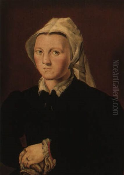 Portrait Of A Lady Holding Gloves by  Master of the 1540s