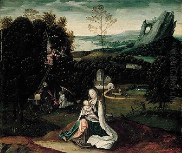 The Meal Before The Flight Into Egypt by  Master of the Female Half Lengths