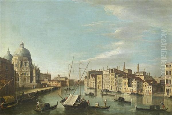 The Grand Canal, Venice, With A View Of The Rialto Bridge From The South; And The Entrance To The Grand Canal, Venice, Looking West (2) by  Master of the Langmatt Foundation Views