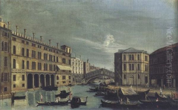 Le Grand Canal Vers Le Pont Du Rialto by  Master of the Langmatt Foundation Views