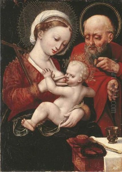 The Holy Family by  Master of the Parrot