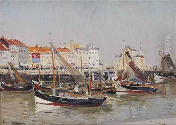 Bassin Des Pecheurs, Ostende by Paul Mathieu