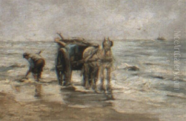 On The Beach by Anton Mauve