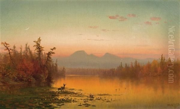 Sunset On The River by George Herbert McCord