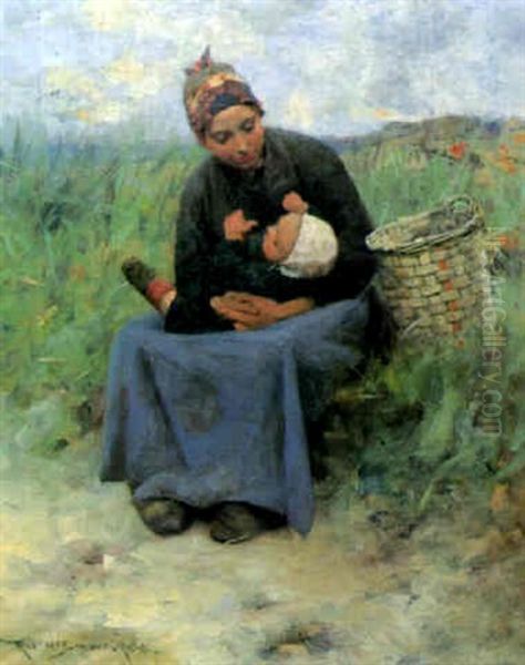 A Young Mother Of Brittany by Robert McGregor