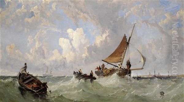 Shipping Off A Dutch Coast by James E. Meadows