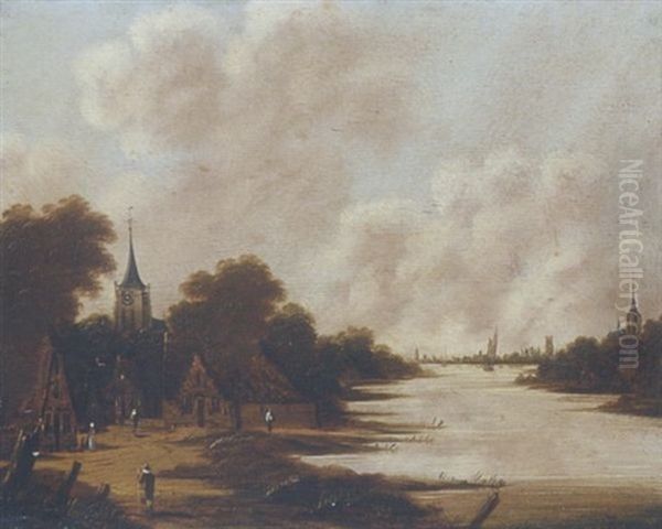 Flusslandschaft by Jan Meerhout