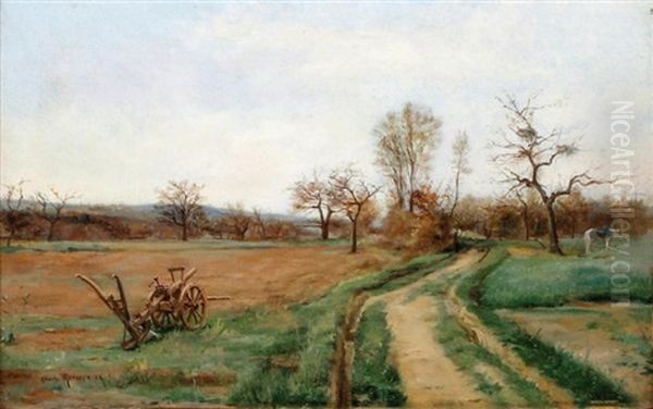 Paysage A La Charrue by Jean Charles Meissonier