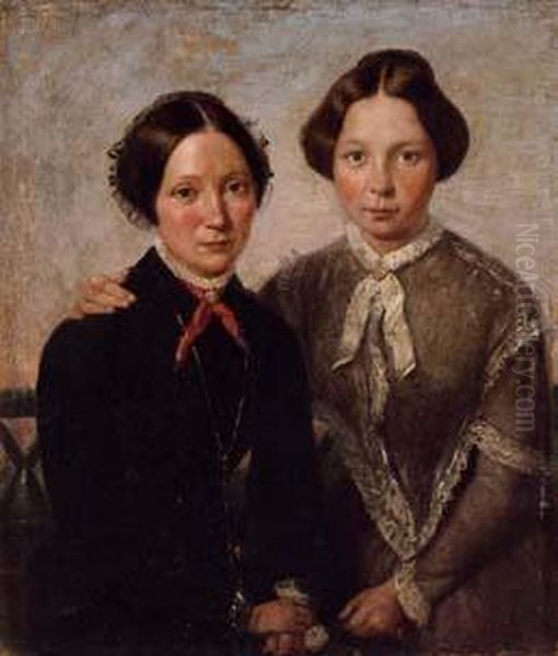 Madre E Figlia by Giuseppe Bertini