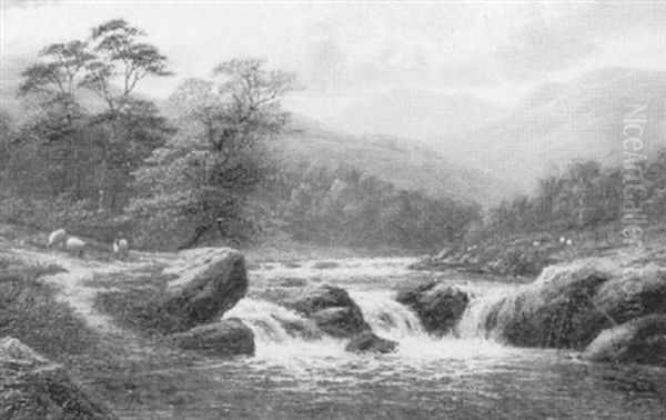 On The Llugwy, North Wales by William Mellor